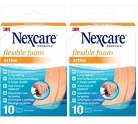 Pansements en mousse Nexcare™ Active Flexible, 6 cm x 10 cm, 10/Boîte (Lot de 2)