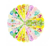 Pansements enfants 100 pièces, patchs colorés imperméables sans latex en PE respirant, bandes adhésives hypoallergéniques pour petites coupures et éraflures