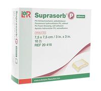 Pansements hydrocellulaires adhésifs Suprasorb P Lohmann Rauscher boîte de 10, Dimensions 7,5 cm x 7,5 cm
