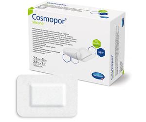 Pansements hydrocellulaires stériles Cosmopor Silicone - 5 x 7.2 cm