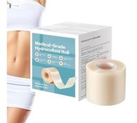 Pansements hydrocolloïdes - 5 m | Rouleau de bande hydrocolloïde à découper, pansement imperméable pour le visage et le corps, les brûlures et le soin des ampoules