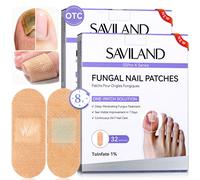 Pansements pour ongles SAVILAND Solution Tout-en-Un : 64 pansements à action rapide et respirants pour un soin de nuit de 8 heures sur les ongles abîmés et décolorés. Soulagement efficace des problème