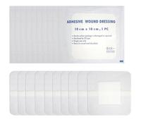 Pansements stériles 10x10cm, 20 pièces pansement stérile autocollant à forte adhérence, compresse non adhérente protège contre les coupures et les rayures, retrait indolore, emballé individuellement