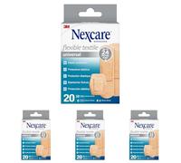 Pansements Textiles Universels Nexcare Flexible, Assortiment, 20/Boîte (Lot de 4)
