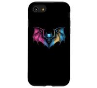 Pansexual Bat Skull Goth Halloween Pan Pride Colors Gothic Coque pour iPhone SE (2020) / 7 / 8