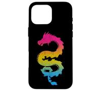 Pansexual Dragon Japonais Pan Pride Drapeau Couleurs Dos Coque pour iPhone 16 Pro Max
