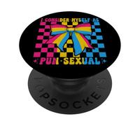 Pansexual Pan Pride Drapeau I Consider Myself As Pun Sexual PopSockets PopGrip Adhésif