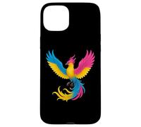 Pansexual Phoenix Bird Pan Pride Flag Rising From Ashes Coque pour iPhone 15 Plus