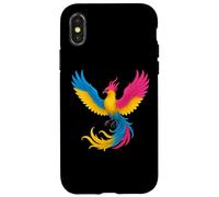 Pansexual Phoenix Bird Pan Pride Flag Rising From Ashes Coque pour iPhone X/XS