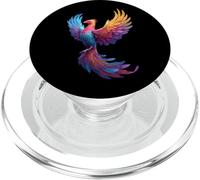 Pansexual Phoenix Bird Pan Pride Flag Rising From Ashes PopSockets PopGrip pour MagSafe