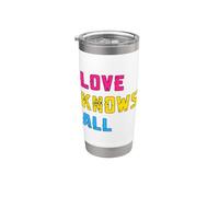Pansexual Pride Love Knows All Pansexual Gobelet isotherme en acier inoxydable double paroi