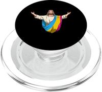 Pansexuel Jésus LGBTQ Pride Amen Rainbow Savior PopSockets PopGrip pour MagSafe