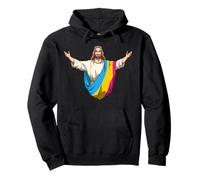 Pansexuel Jésus LGBTQ Pride Amen Rainbow Savior Sweat à Capuche