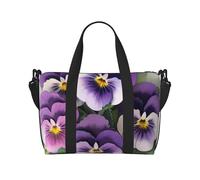 Pansies - Sac de voyage léger et imperméable à imprimé floral pour le week-end, sac de sport et de voyage pour hommes, femmes et adolescents, Fleurs de pensées, Taille unique, Sac de voyage