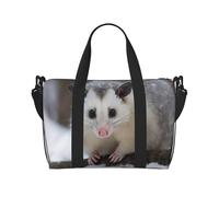 Pansies - Sac de voyage léger et imperméable à imprimé floral pour le week-end, sac de sport et de voyage pour hommes, femmes et adolescents, Opossum in Snow, Taille unique, Sac de voyage
