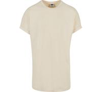 Pánské tričko Urban Classics Long Shaped Turnup Tee whitesand - XXL