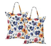 Pansy Country Style Valentine Sale Laundry Travel Bag Waterproof Wet Bags For Clothes Workout Yoga 2 PCS Dirty Clothes Travel Bag With Handle