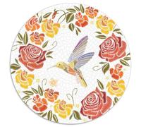 Pansy & Hummingbird 1000 Pièces Puzzles Convient Aux Adultes Aux Enfants Dope Puzzle Circulaire Décompression Et Cadeau Jeu Éducatif Défi Jouets Puzzle Bricolage Pour Décoration D’intérieur 1000pcs (6