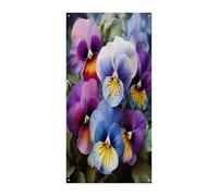 Pansy Perfection - Couverture de porte d'entrée - Bannière de porte de bienvenue - Grande toile de fond amusante - Décoration à suspendre à l'intérieur et à l'extérieur - Cadeau de printemps pour amis