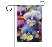 Pansy Perfection Drapeau de jardin d'été double face 30,5 x 45,7 cm Drapeaux de jardin Printemps Soleil Drapeaux de jardin saisonnier Décoration d'extérieur