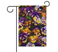 Pansy Perfection Drapeau de jardin d'été double face 30,5 x 45,7 cm Drapeaux de jardin Printemps Soleil Drapeaux de jardin saisonnier Décoration d'extérieur