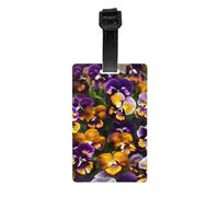 Pansy Perfection - Étiquettes de bagage imprimées pour valises, étiquettes de bagage de voyage avec carte d'identité pour bagages, accessoires de voyage de croisière