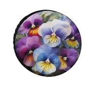 Pansy Perfection - Housses de pneu imperméables et anti-UV, 71,1 cm, pour camping-car, camion, VUS, remorque universelle pour toutes les saisons