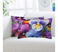 Pansy Perfection Lot de 2 housses de coussin confortables ultra douces avec fermeture éclair dissimulée pour grand lit, 40,6 x 61 cm, pour canapé, chambre à coucher
