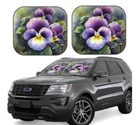 Pansy Perfection Lot de 2 pare-soleil de voiture pliables pour pare-brise avant de voiture universel