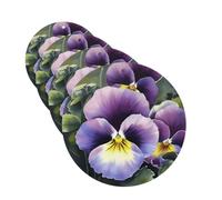 Pansy Perfection Lot de 4 désodorisants de voiture amusants à suspendre pour voiture - Longue durée - Décoration à suspendre - Cadeau pour homme et femme - Forme ronde