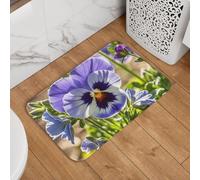 Pansy Perfection Paillasson de bienvenue, antidérapant, absorbant, doux, lavable, tapis moderne pour décoration élégante de cuisine, chambre à coucher, salle de bain, 40,6 x 61 cm