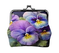 Pansy Perfection - Porte-monnaie compact pour femme avec serrure imperméable pour cadeaux de voyage, Noir , Taille unique, Sac à dos décontracté