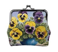 Pansy Perfection - Porte-monnaie compact pour femme avec serrure imperméable pour cadeaux de voyage, Noir , Taille unique, Sac à dos décontracté