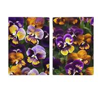 Pansy Perfection - Porte-passeport de voyage avec emplacements pour cartes de crédit et fente d'embarquement pour voyage, carte d'identité familiale (20,3 x 13,7 cm)