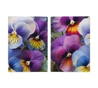 Pansy Perfection - Porte-passeport de voyage avec emplacements pour cartes de crédit et fente d'embarquement pour voyage, carte d'identité familiale (20,3 x 13,7 cm)