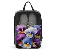 Pansy Perfection - Sac à chaussures de voyage résistant à l'eau avec fermeture éclair - Gris - Taille unique - Moderne, gris, Taille unique, Moderne