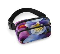 Pansy Perfection Sac banane imprimé pour homme et femme - Grand sac de poitrine avec sangle réglable pour l'extérieur, l'entraînement, les voyages, la course décontractée, la perfection de la pensée -