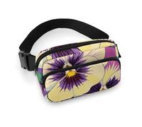 Pansy Perfection Sac banane réglable et décontracté pour homme et femme pour voyage, sport, randonnée, blanc, 20,1 x 13 cm, blanc, 7.9x5.1inches