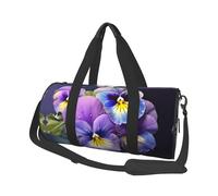 Pansy Perfection - Sac de sport avec compartiment à chaussures et sangle réglable, sac de voyage pliable pour homme et femme, sac de sport imperméable, Noir , Taille unique