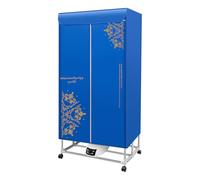 PansyWind Sèche-linge électrique à la maison avec minuterie 1500 W Grande capacité 2 couches de support 3 vitesses Réglage Machine à sécher portable Argenté