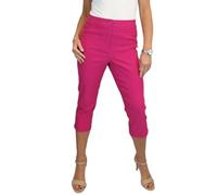Pantacourt 3/4 pour Femme Pantalon Capri Bengaline Stretch Rose Fuchsia 36-48 (36)