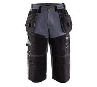 Pantacourt de travail Blaklader X1500 100% coton croisé 370g/m² Gris / Noir 52
