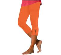 Pantacourt D'été Habillé pour Femme Pantalon de yoga Confortable et Extensible Pantalon de Compression D'entraînement Chic Élastique Taille Haute Couleur Unie Pantalons Legging 3/4 Course à Pied