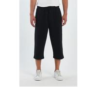 Pantacourt Homme 3/4 Coupe Droite - Pantalon Court en Coton Confort, Taille Élastique - Noir - COMEOR M
