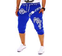 Pantacourt Homme Été Vint XS - Casual Pantalon - Bleu - Coupe slim près du corps L