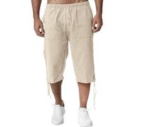 Pantacourt Homme Pantacourts Homme Pantacourt Sport Sarouel Grande Taille Capri Pants Short Ete Baggy Pantalon 3/4 Bernuda Garcon Bermuda Travail Coton Shorts Et Bermudas Lin De Long Été Court Noir~