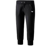Pantacourt sweat élastiqué - ERIMA - Femme - Noir - Ceinture large cordon - 94% coton/6% élasthanne 38