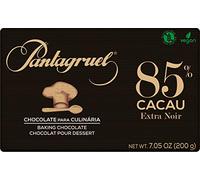 Pantagruel - Chocolat de Couverture Extra Noir 85% - Vegan, sans GMO, et sans Gluten - Lot de 3 x 200gr Tablettes