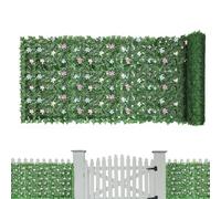 Pantalla de cobertura artificial: paneles de hojas estables UV Faux Green Wall, Cubierta de privacidad flexible | Decoración de la cerca al aire libre con efecto natural para el balcón Garden Pool Esp
