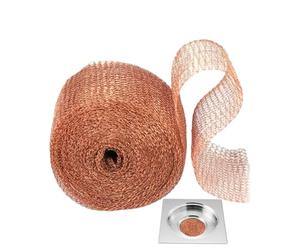 Pantalla De Cobre, Malla De Alambre De Cobre, Malla De Cobre De Barrera, Red Densa De Doble Capa | Red Multiusos Antirratón para Valla De Caracol, Bloqueador De Agujeros para Jardín Doméstico, Sellado